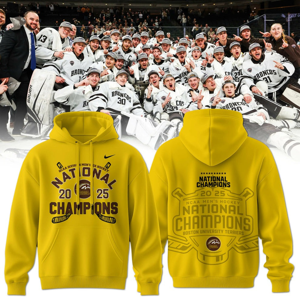 Western Michigan Broncos National Championship Hoodie 2025 WMU Ice Hockey Frozen Four-1