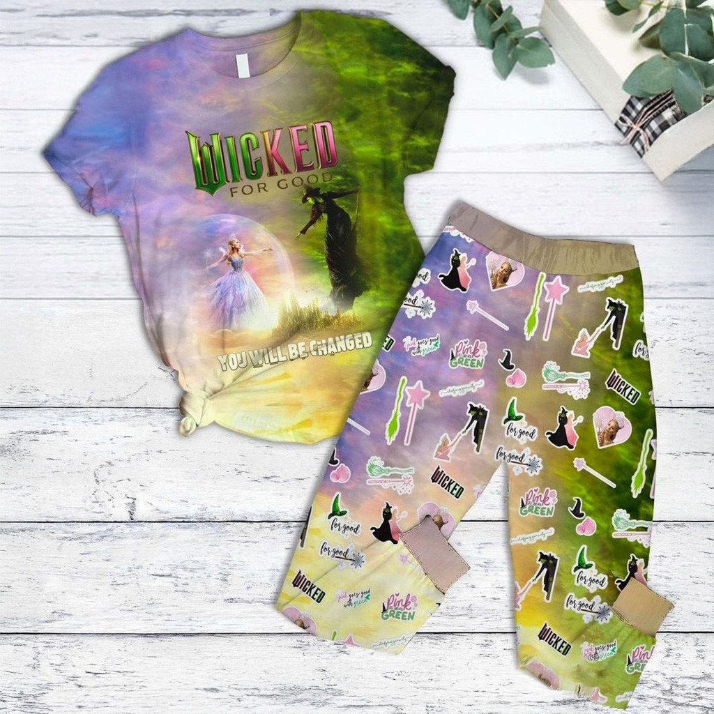 Wicked For Good Pajamas Set Wicked Merch Christmas Gifts For Wife-1