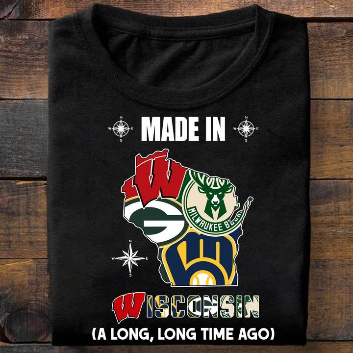 Wisconsin City Sport Teams T-Shirt Made In Detroit A Long Long Time Ago Gifts For Fans-1