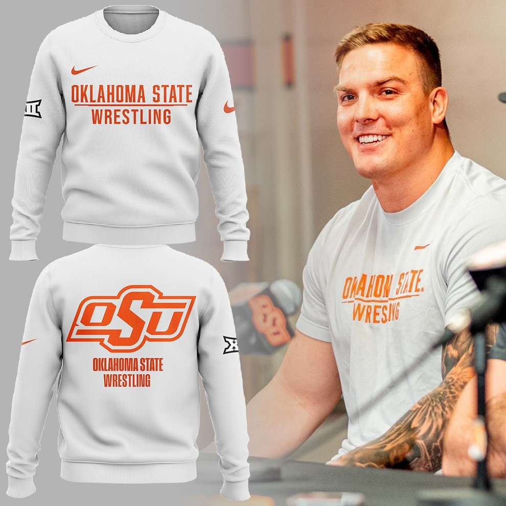 Wyatt Hendrickson OSU Cowboy Wrestling Sweatshirt Oklahoma State Wrestling Fan Merch-1