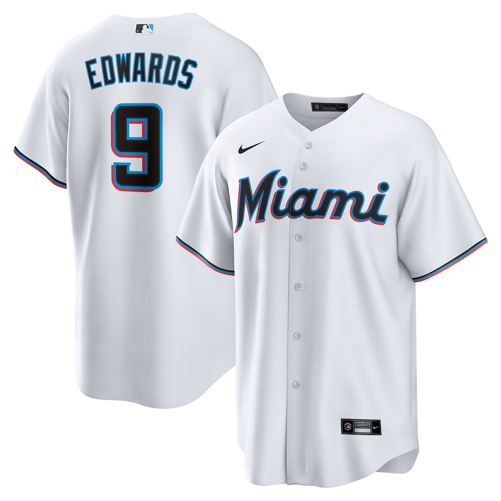 Xavier Edwards Miami Marlins Nike Home Replica Jersey - White-1