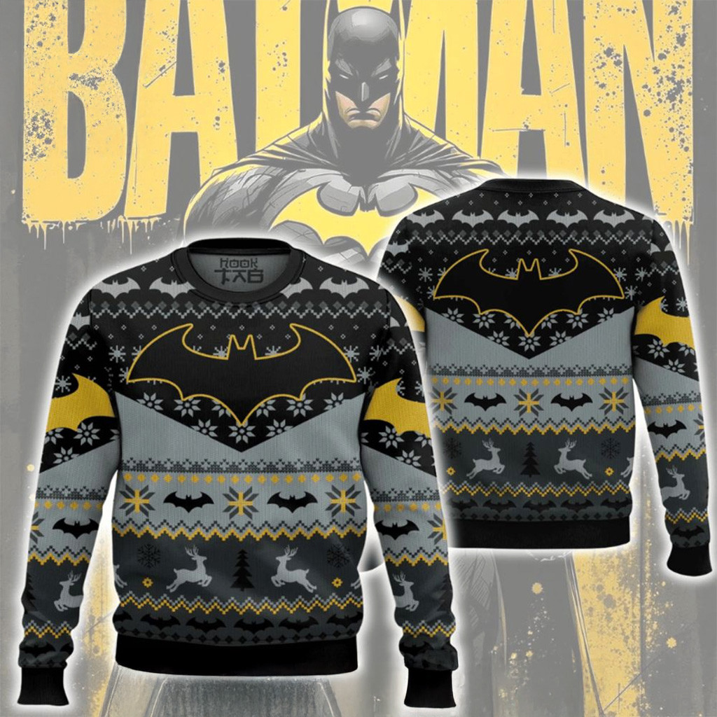 Xmas Batman Ugly Christmas Sweater Batman Merch Husband Christmas Gift Ideas-1