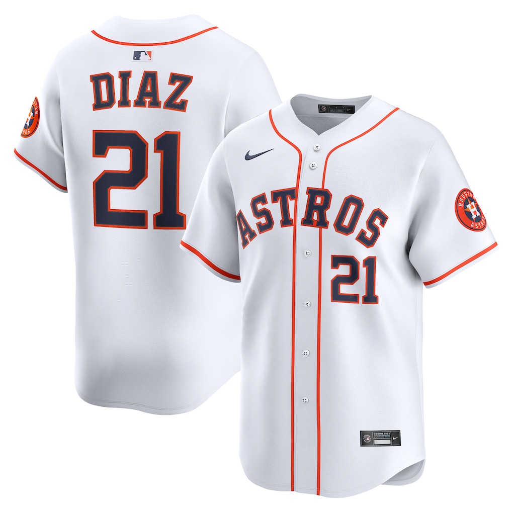 Yainer Diaz Houston Astros Nike Home Limited Player Jersey - White-1