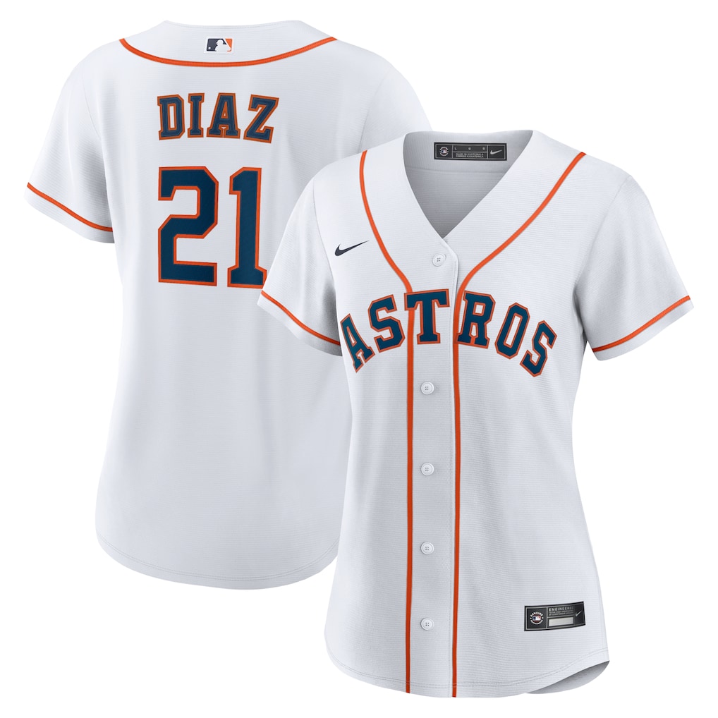 Yainer Diaz Houston Astros Nike Women's Home Replica Jersey - White-1