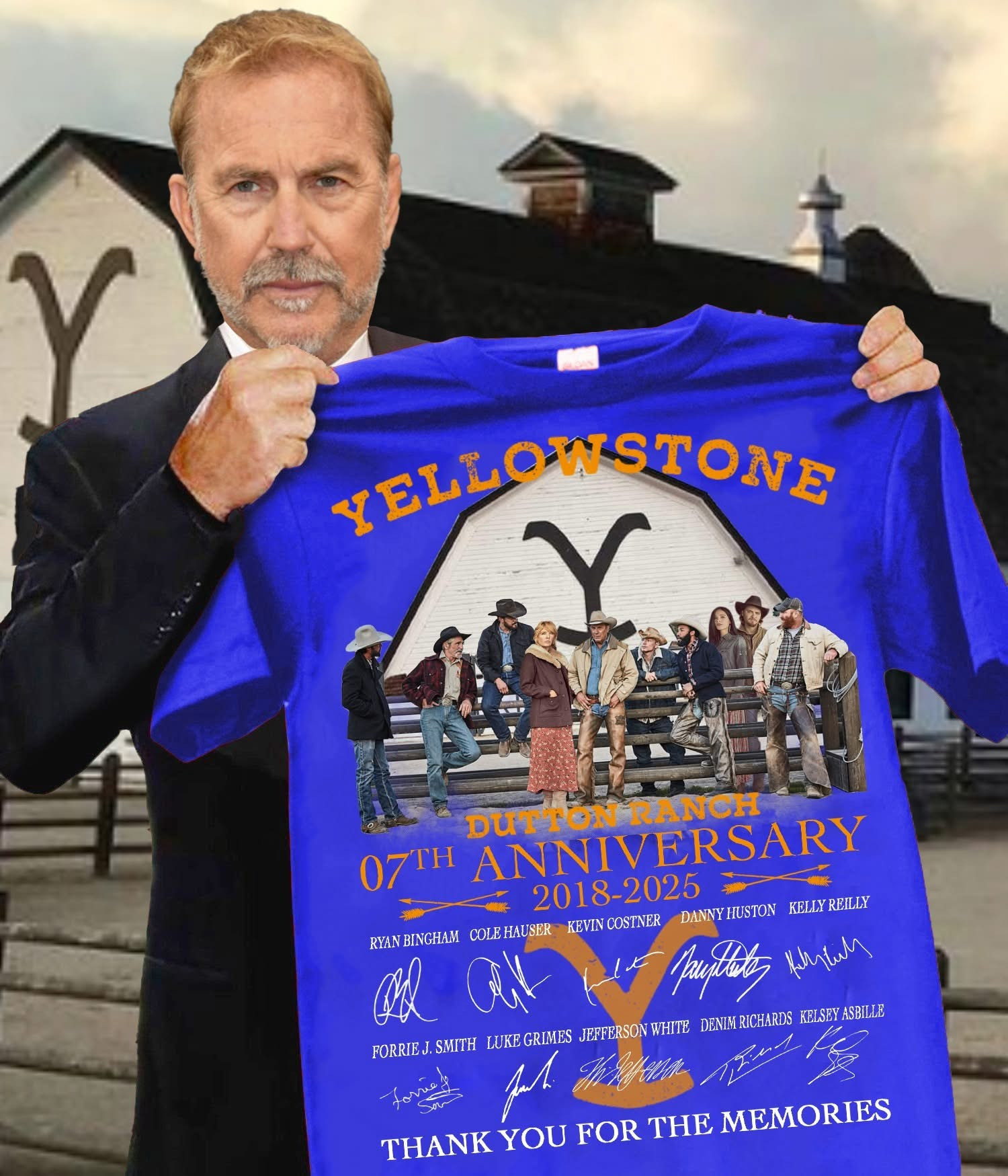 Yellowstone 07Th Anniversary 1018-2925 T-Shirt Thank You For The Memories Gifts For Fans-1
