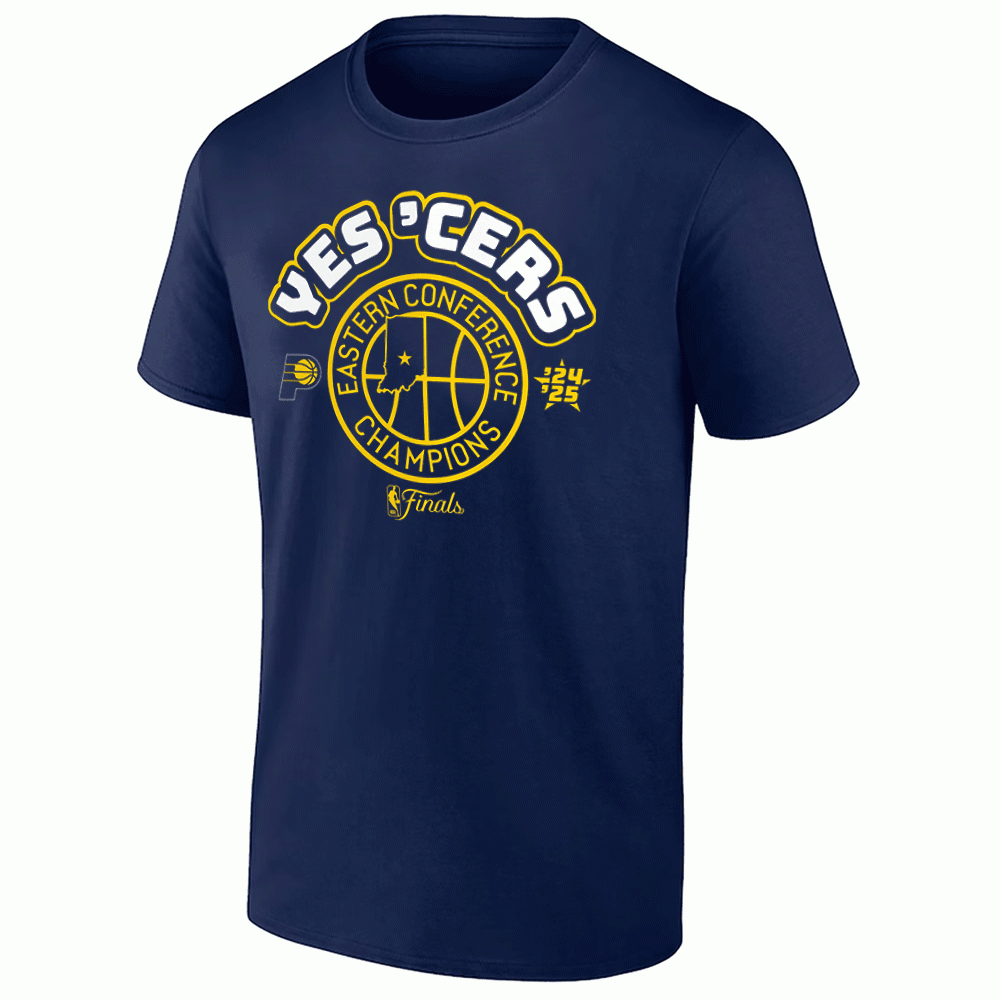 Yes Cers Indiana Pacers Eastern Conference Champions Shirt Final NBA 2025 Merch Clothing-1