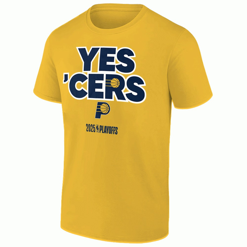 Yes Cers Pacers Shirt Yes Cers Pacers Indiana 2025 NBA Playoffs T-Shirt Yellow Fan Merch-1