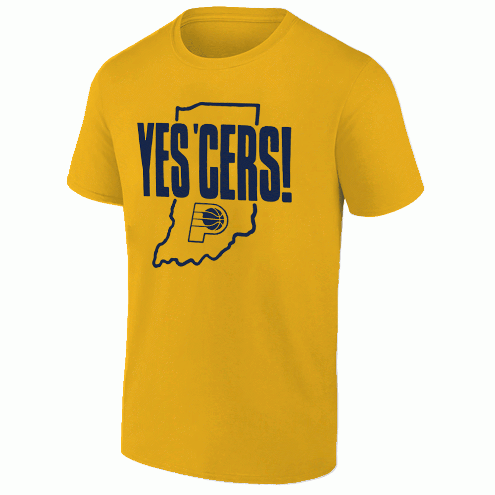 Yes Cers Shirt Yellow Gold Indiana Pacers Fan Merch Basketball Gifts For Men Women-1