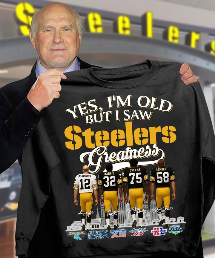 Yes I'm Old But I Saw Steelers Greatness Sweatshirt Steelers Merch Gifts For Football Fans-1