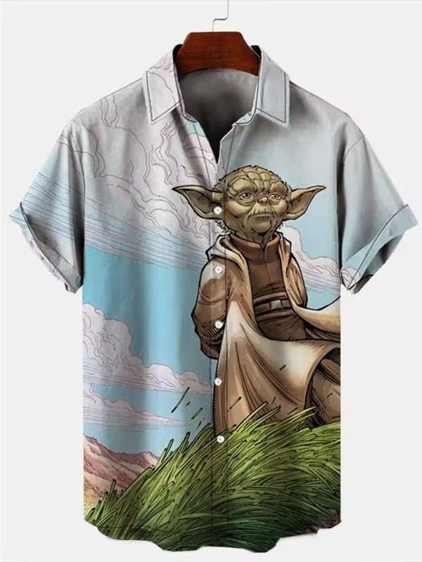 Yoda Star Wars Hawaiian Shirt Mens Cool Star Wars Gifts For Adults-1