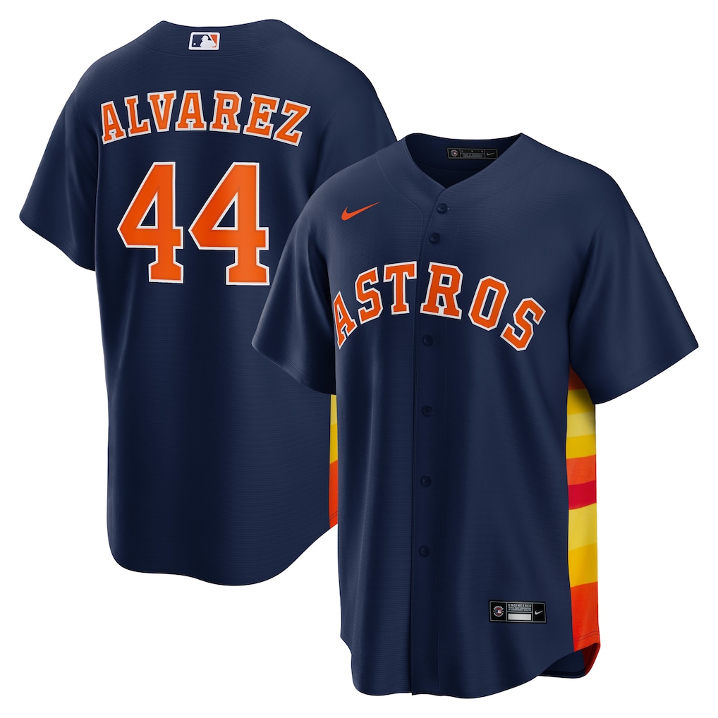 Yordan Alvarez Houston Astros Nike Alternate 2 Replica Jersey - Navy-1