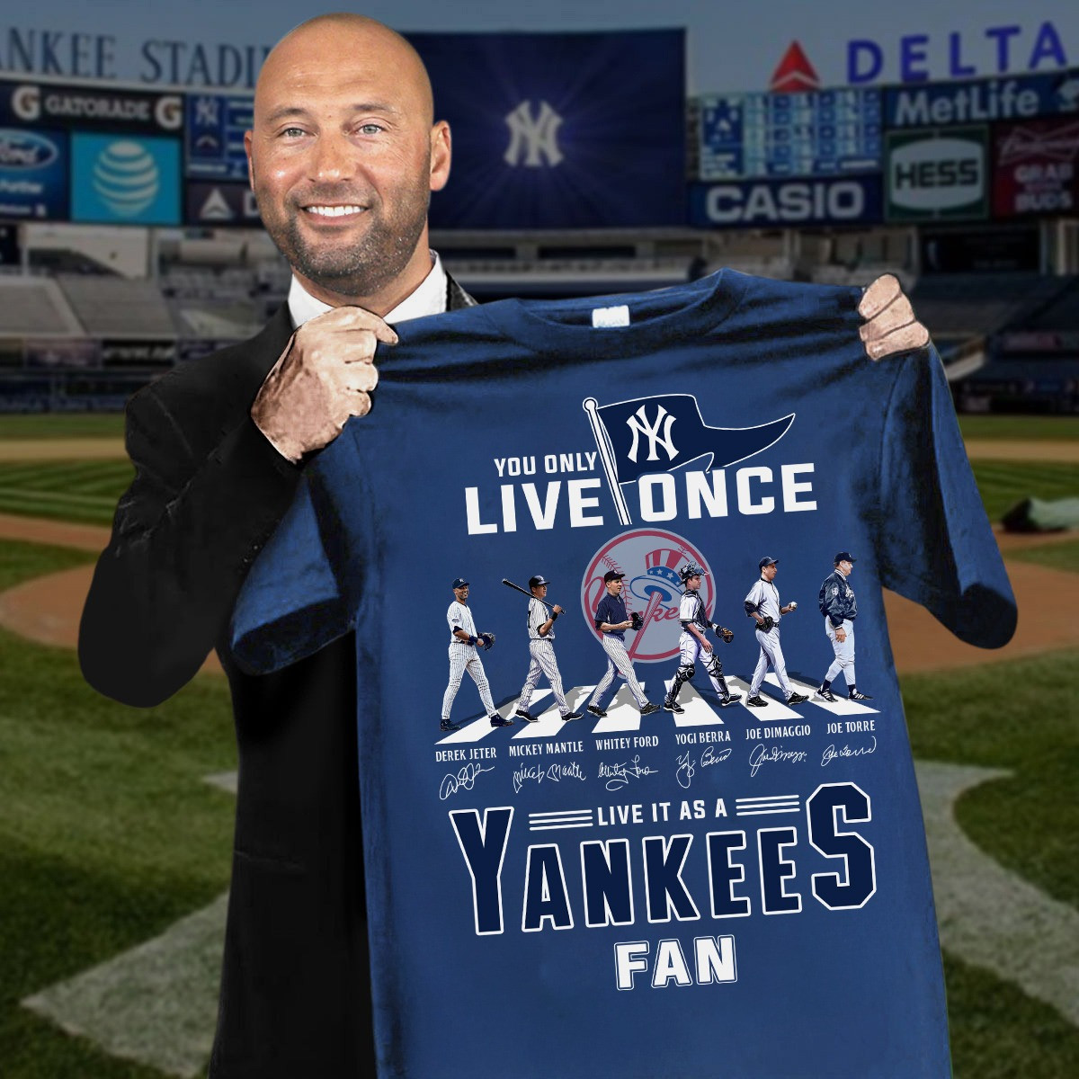 You Only Live Once Live It As A Yankees Fan T-Shirt Best Gifts For Yankees Fans-1