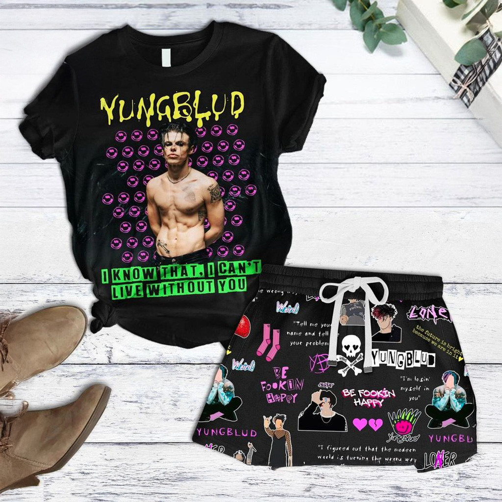 Yungblud I Know That I Can't Live Without You Pajamas Set Yungblud Merch Gifts For Girlfriend-1