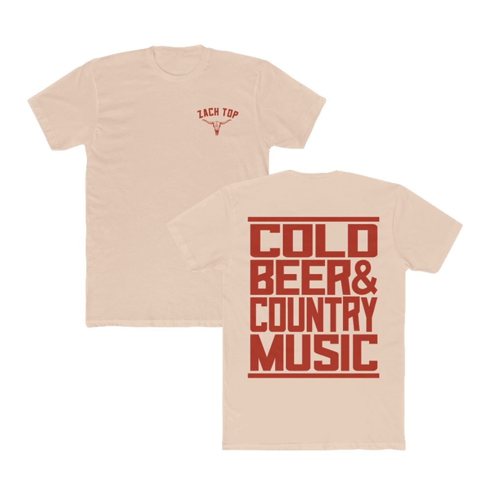 Zach Top Merch Zach Top Colo Beer And Country Music T-Shirt Natural Music Fans Gifts-1