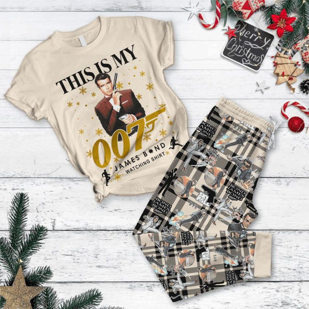 007 This Is My James Bond Watching Shirt Christmas Pajamas Set Gifts For Fans-1