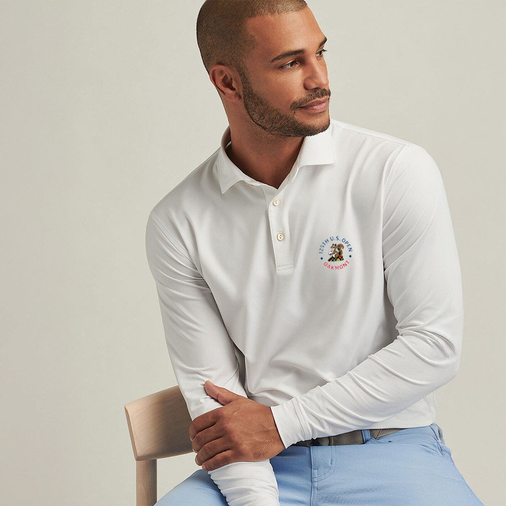 125th US Open Long Polo Shirt 2025 125th US Open Merch Golf Clothing Good Gifts For Dads-1