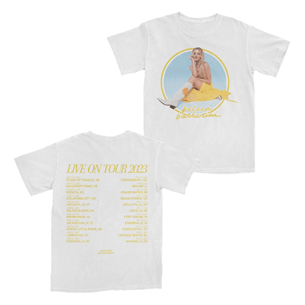 2023 Yellow Ring Portrait Dateback T-Shirt Kelsea Ballerini Merch Gifts For Wife-1