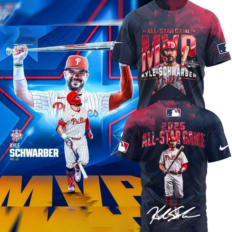 2025 All-Star Game MVP Kyle Schwarber T-Shirt Fan Merch Gifts For Baseball Fans-1