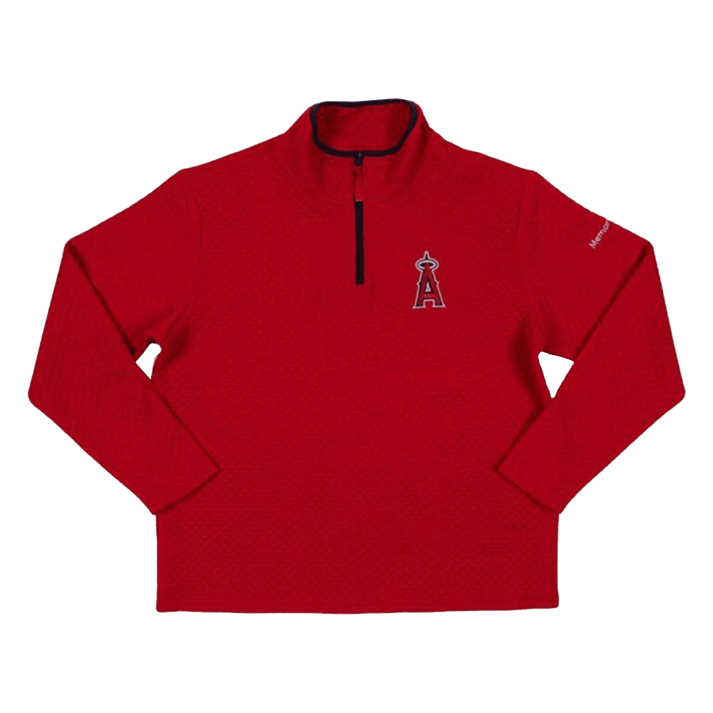 2025 Angels Quilted Quarter Zip Shirt Angels Merch Unique Father's Day Gifts-1