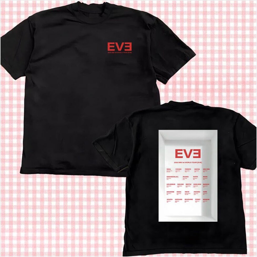 2025 Bibi 1st World Tour Eve T-Shirt Eve World Tour Shirt NakedBibi Shirt Fan Merch-1