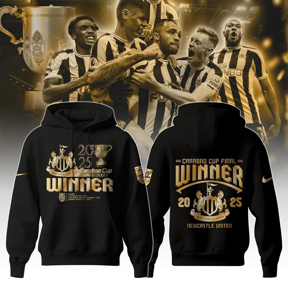 2025 Carabao Cup Champions Newcastle United Hoodie Father's Day Gifts-1