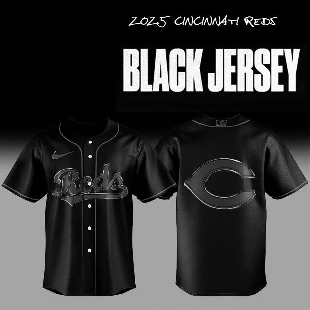 2025 Cincinnati Reds Back In Black Jersey Merch Cincinnati Reds Merch Gifts For Baseball Lovers-1