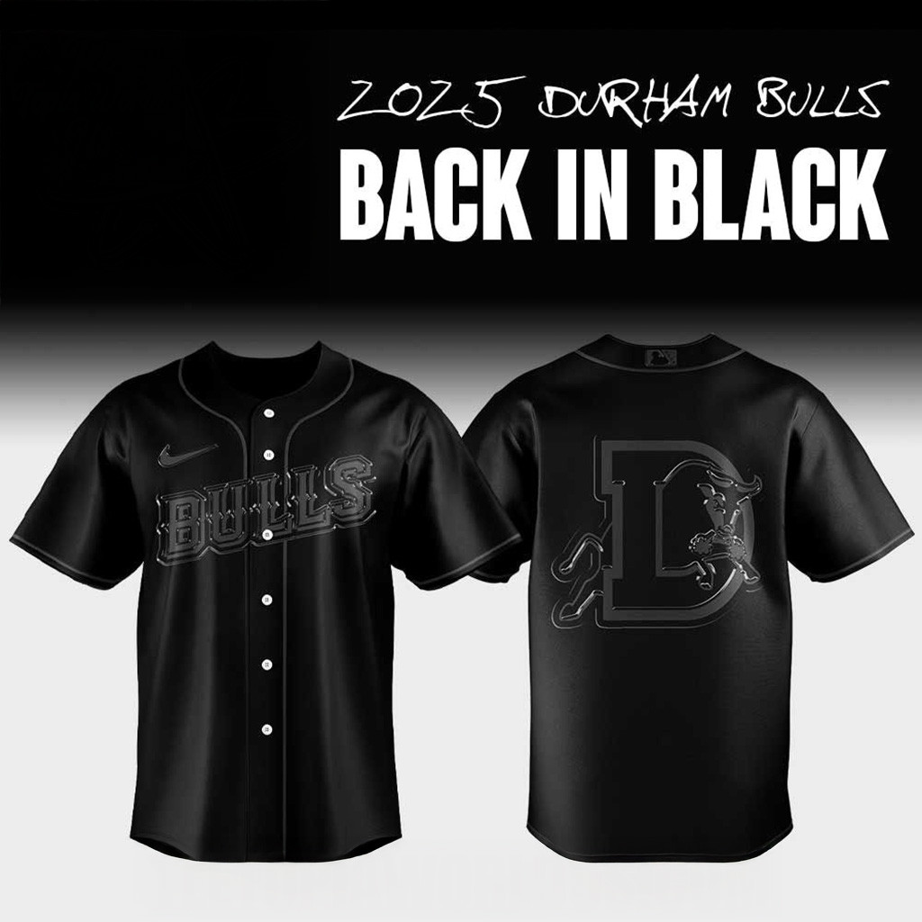 2025 Durham Bulls Back In Black Jersey Durham Bulls Merch Unique Gifts For Baseball Fans-1