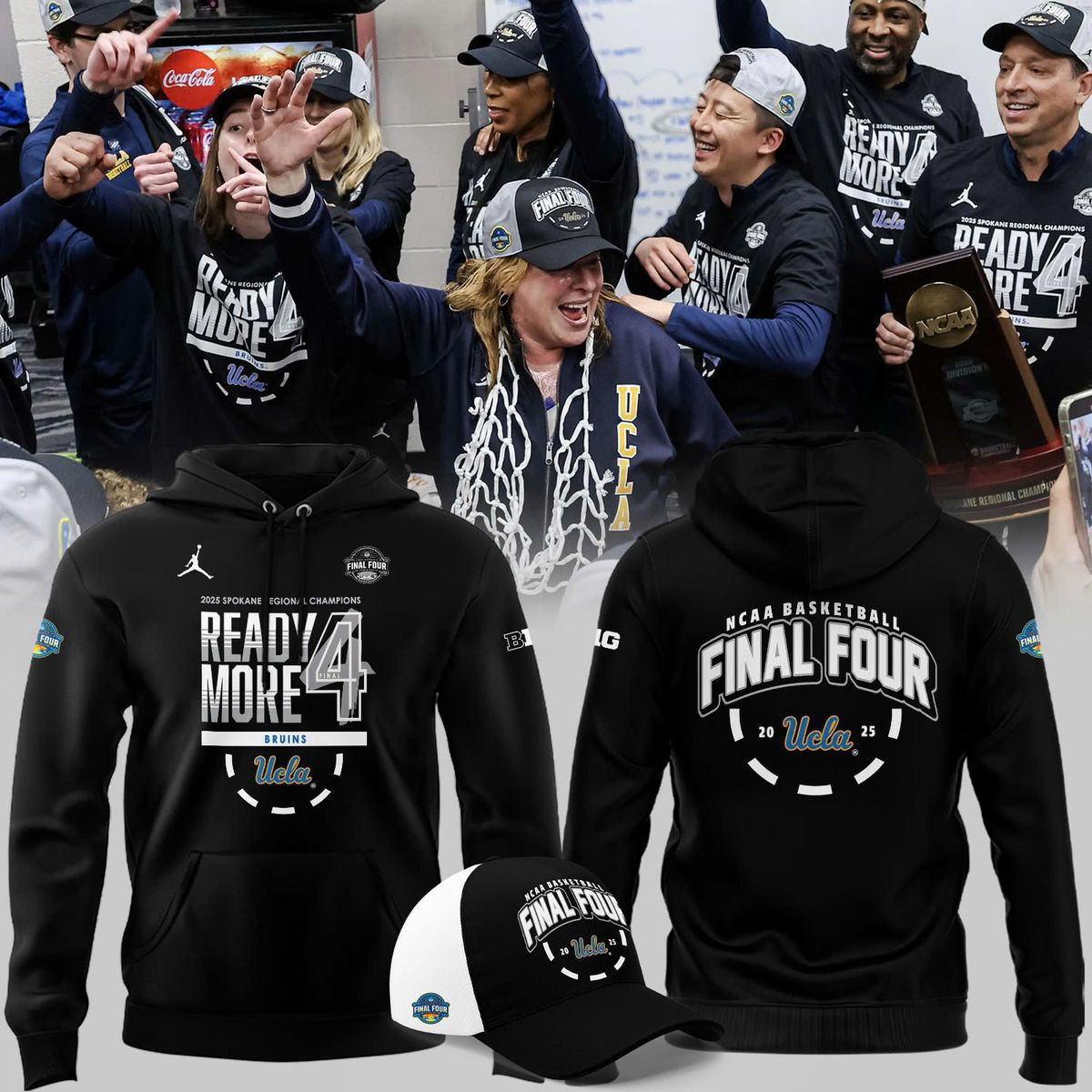 2025 Final Four Regional Champions Locker Room Bruins Hoodie Gifts For Dad-1