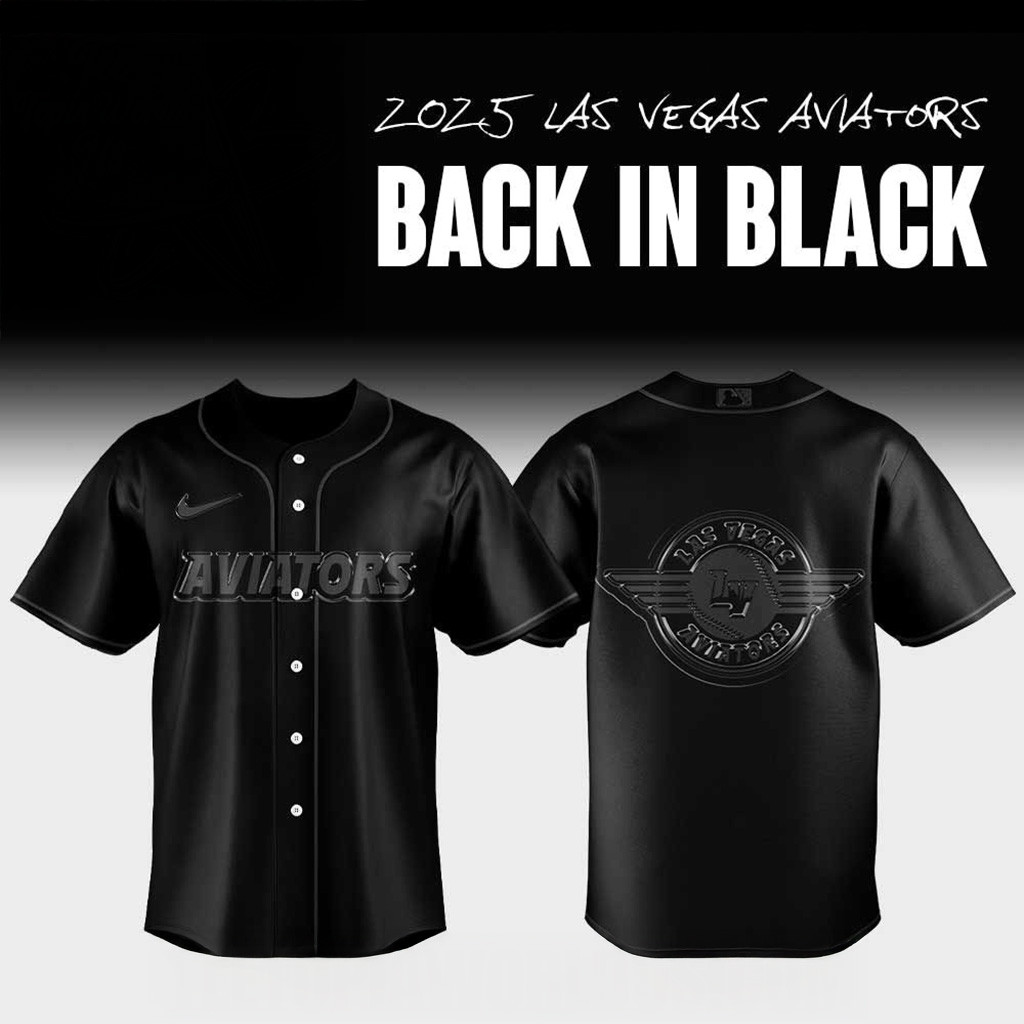 2025 Las Vegas Aviators Back In Black Jersey Las Vegas Aviators Merch Baseball Lover Gift Ideas-1