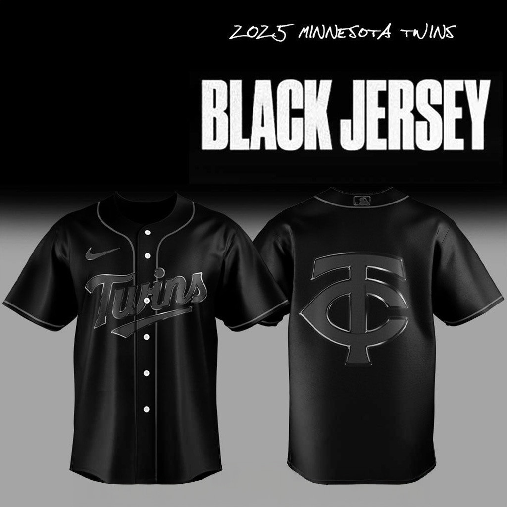 2025 Minnesota Twins Back In Black Jersey Minnesota Twins Merch Gifts For Baseball Fans-1