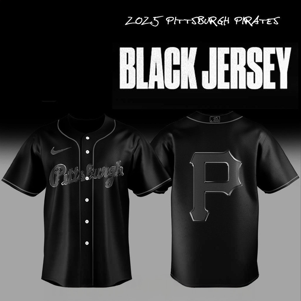 2025 Pittsburgh Pirates Back In Black Jersey Pittsburgh Pirates Merch Gifts For Baseball Lovers-1