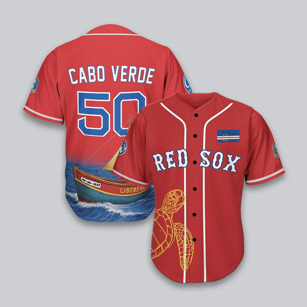 2025 Red Sox Cabo Verde Celebration Jersey Giveaway Boston Red Sox Merch Father's Day Gifts-1