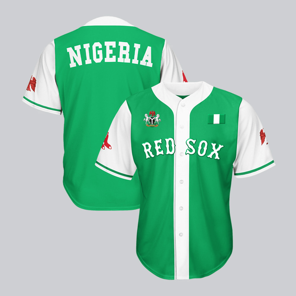 2025 Red Sox Nigerian Celebration Jersey Giveaway Boston Red Sox Merch Unique Gifts For Dad-1