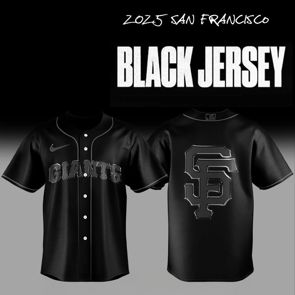 2025 San Francisco Giants Back In Black Jersey Giants Merch Presents For Fans-1