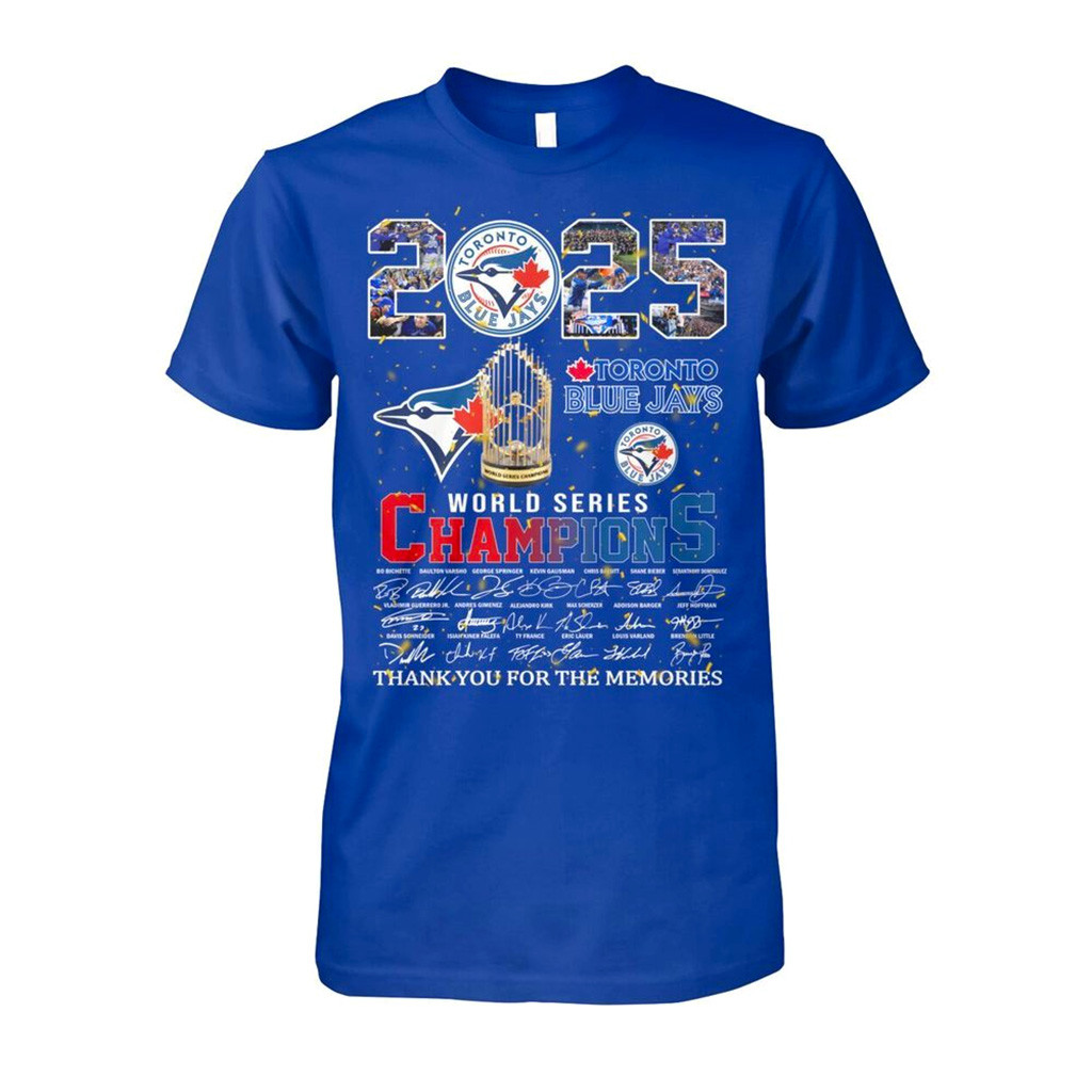 2025 Toronto Blue Jays World Series Champions T-Shirt Jays Merch Thank You For The Memories-1