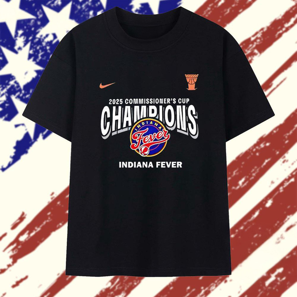 2025 WNBA Commissioner's Cup Champions Indiana Fever T-Shirt WNBA Merch Gifts For Dad-1