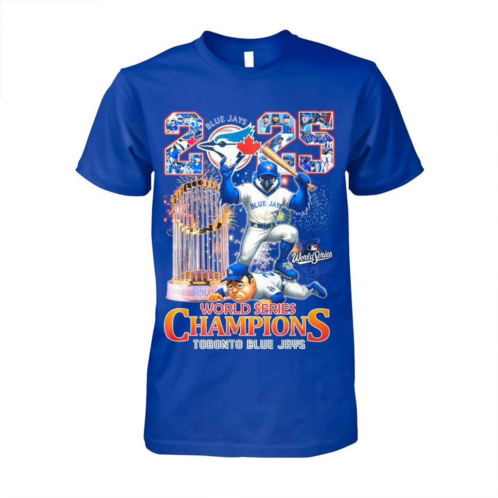 2025 World Series Champions Toronto Blue Jays T-Shirt Jays Merch Gifts For Baseball Fans-1