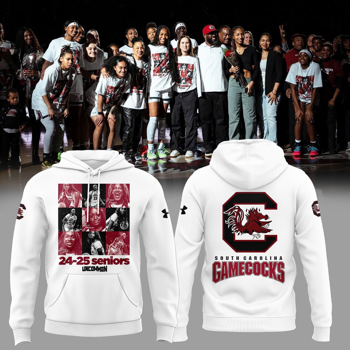 24 25 Seniors South Carolina Gamecocks Hoodie Best Gifts For Football Fans-1