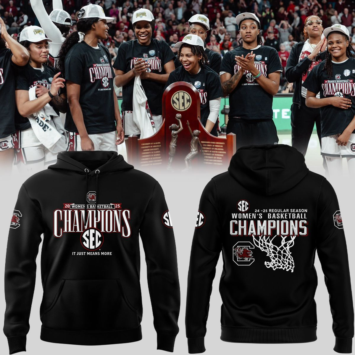 24 25 Women's Basketball Champions Hoodie Gifts For Mom-1 24 25 Women's Basketball Champions Hoodie Gifts For Mom-1