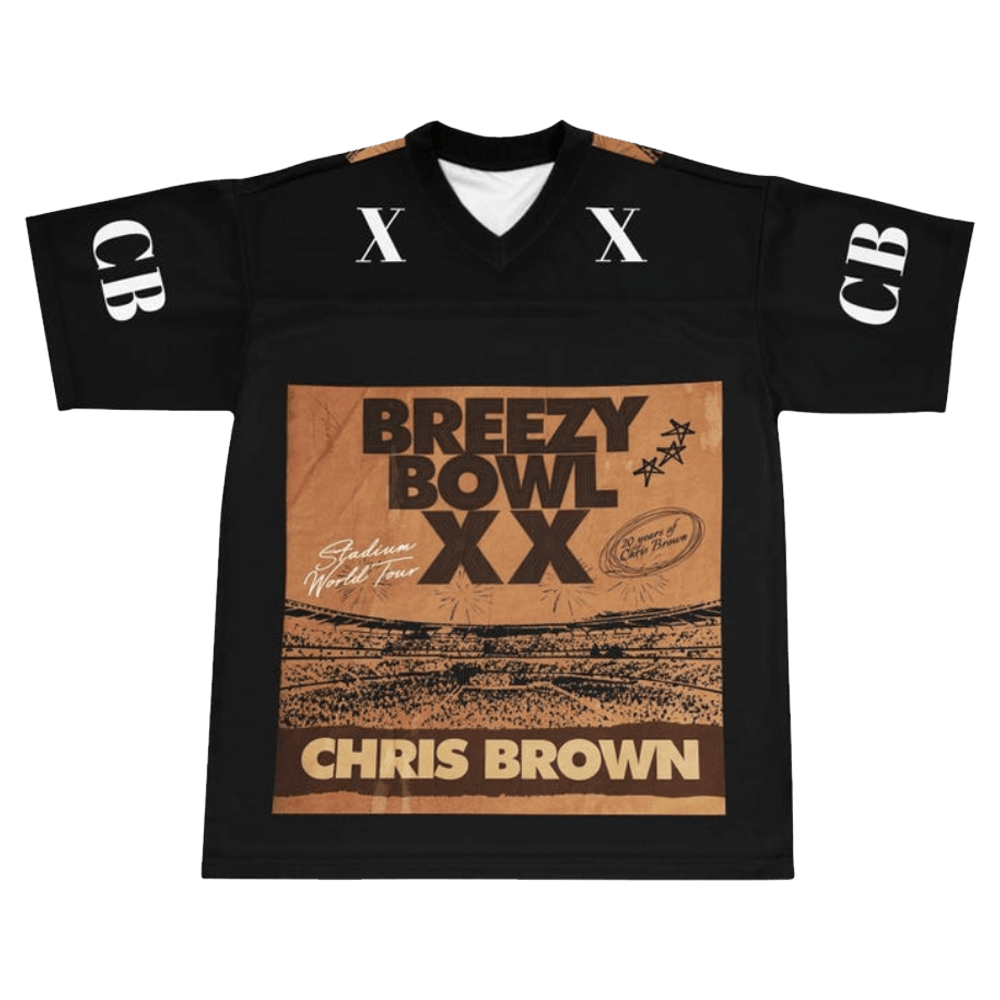 24 Chris Brown Merch Chris Brown Breezy Bowl Tour Jersey Father's Day Gifts For Son In Law-1