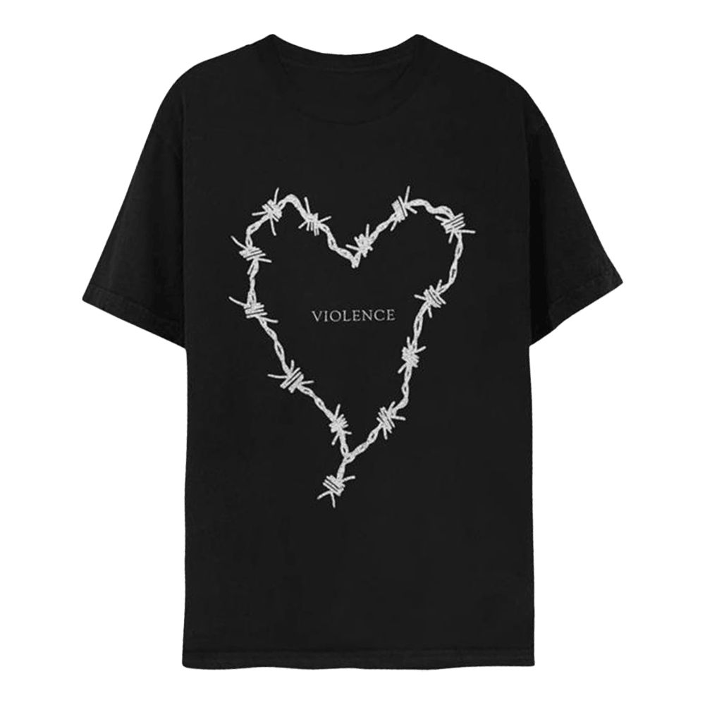 24hundred Merch Frank Iero Barbed Wire Heart T-Shirt Useful Gifts For Dad-1
