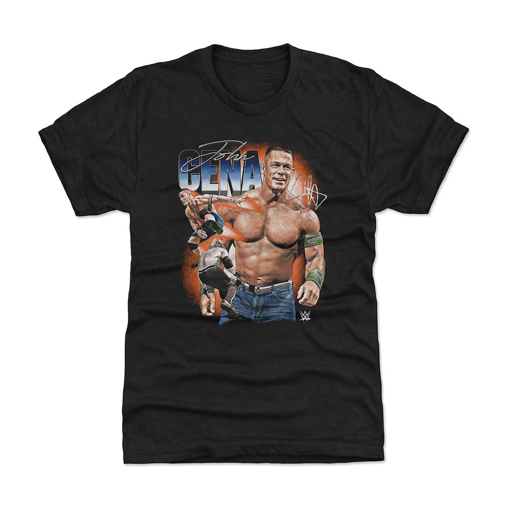 500 Level Heather Black John Cena Vintage Superstar T-Shirt Wrestler Gifts-1