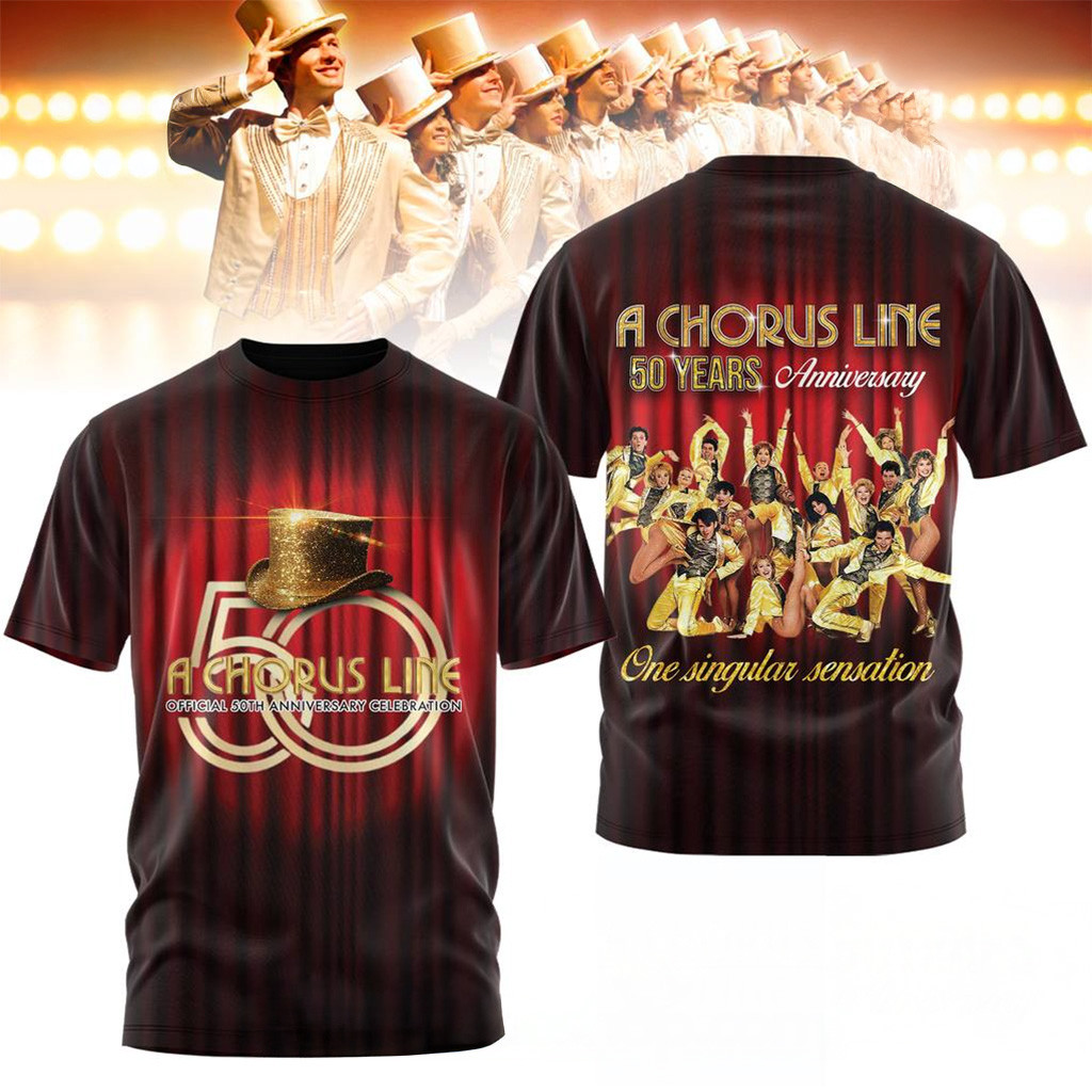 A Chorus Line 50 Years Anniversary 3D Shirt For Fans Gifts For Girlfriend-1