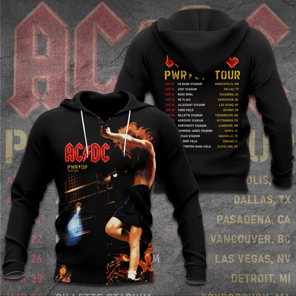 AC DC Pwr Up Tour 2025 Hoodie Gifts For Band Fans-1