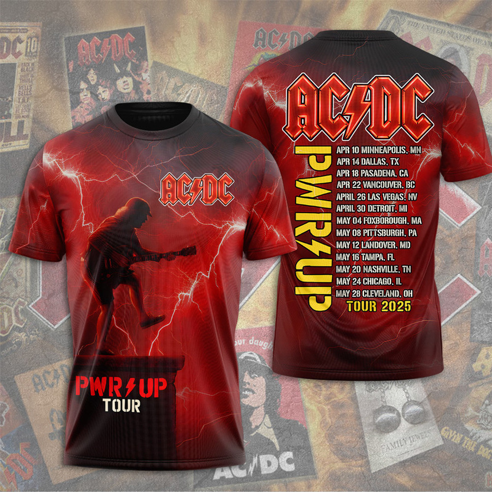 AC DC Pwr Up Tour 2025 Shirt Rock Band Gifts Gifts For Husband-1