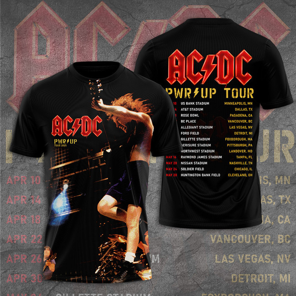 AC DC Pwr Up Tour 2025 T-Shirt Gifts For Band Fans-1