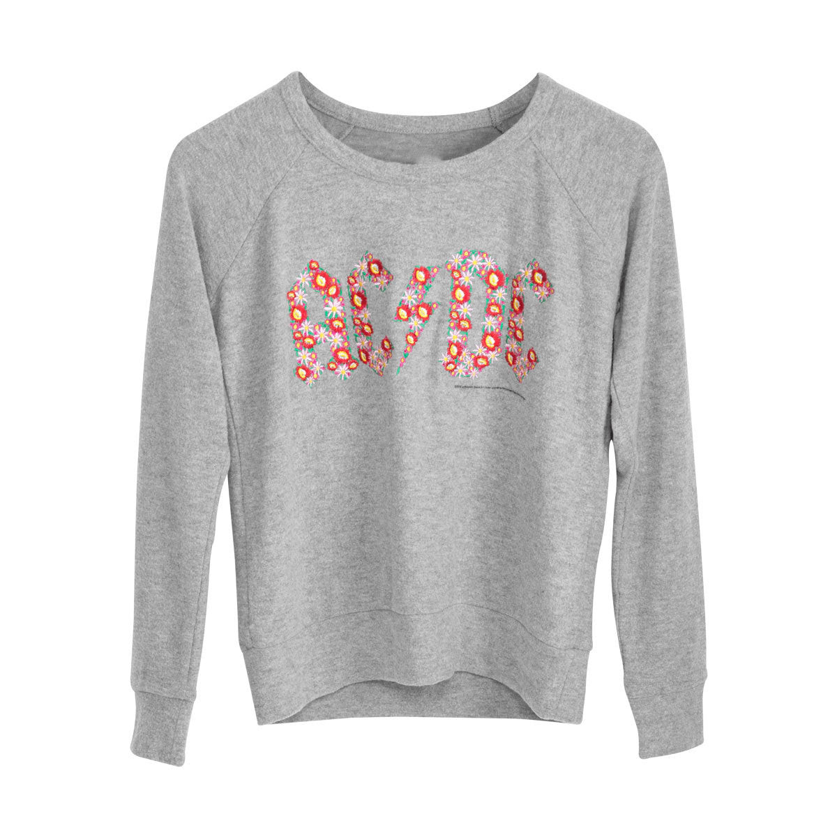 ACDC Grey Flower Logo Sweatshirt 1St Mothers Day Gifts-1