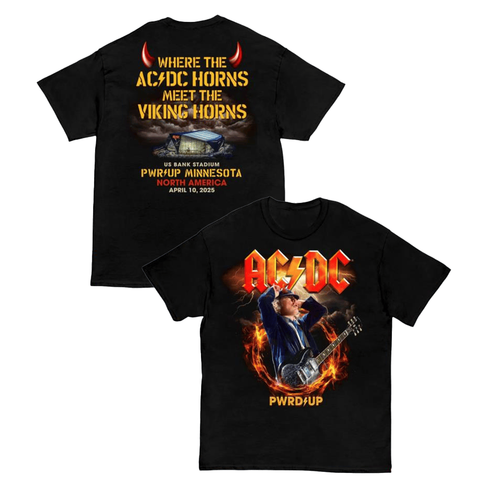 ACDC Merch Minnesota PWR Up Tour T-Shirt Gifts For Music Lovers-1