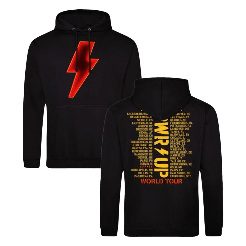 ACDC Merch Neon Bolt Pwr Up World Tour Hoodie Gift For Concert Lover-1