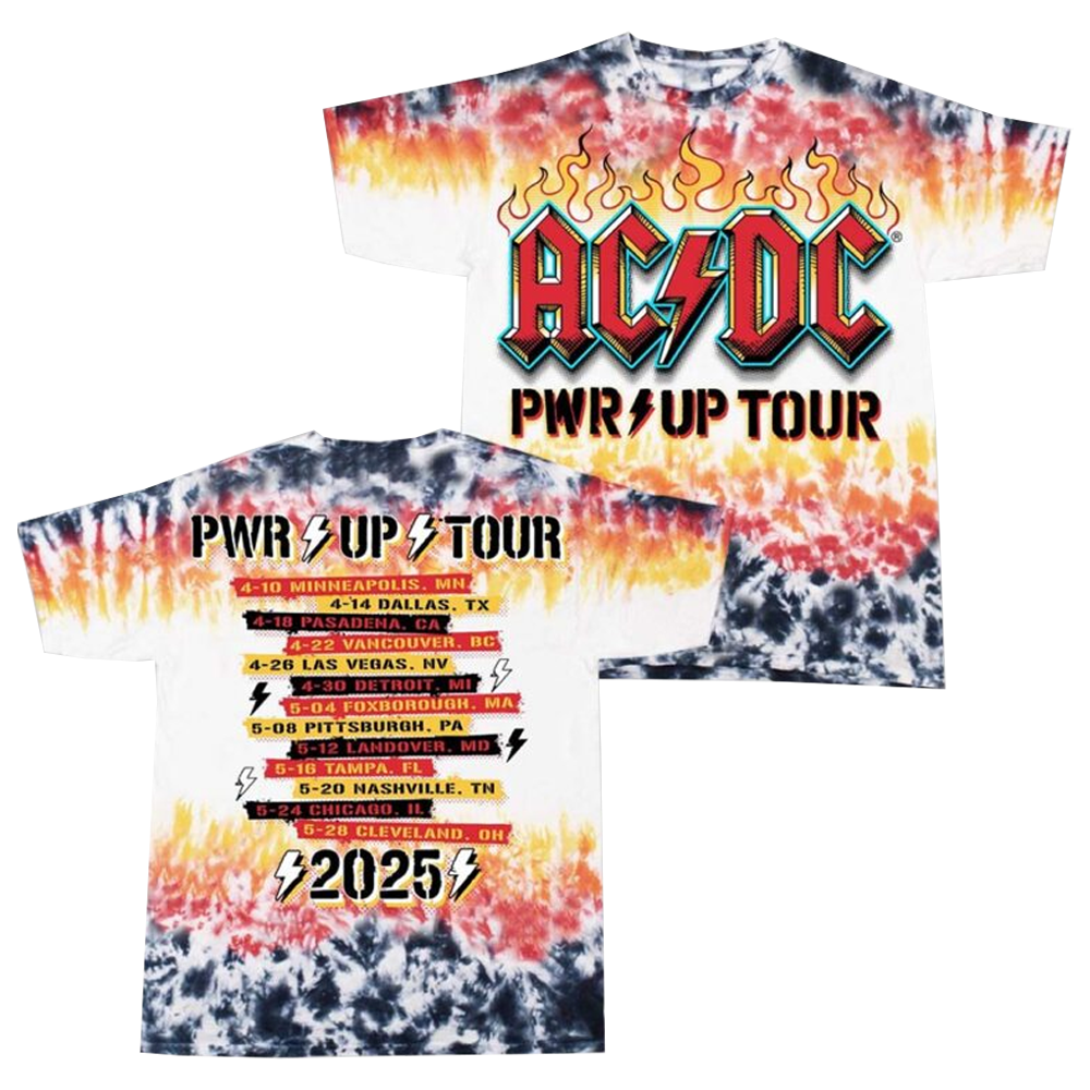 ACDC Merch Pwr Up Tour Tie Dye T-Shirt Gifts For Someone Who Loves Music-1 ACDC Merch Pwr Up Tour Tie Dye T-Shirt Gifts For Someone Who Loves Music-1